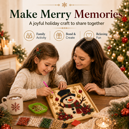 3D Christmas Snowman Pearl Art Kit