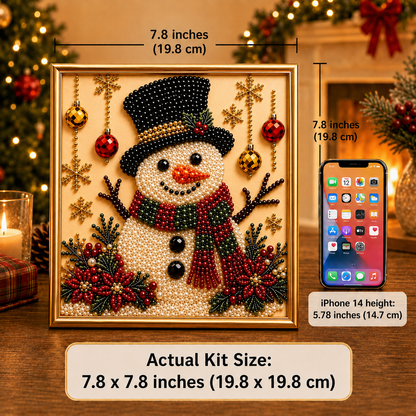 3D Christmas Snowman Pearl Art Kit